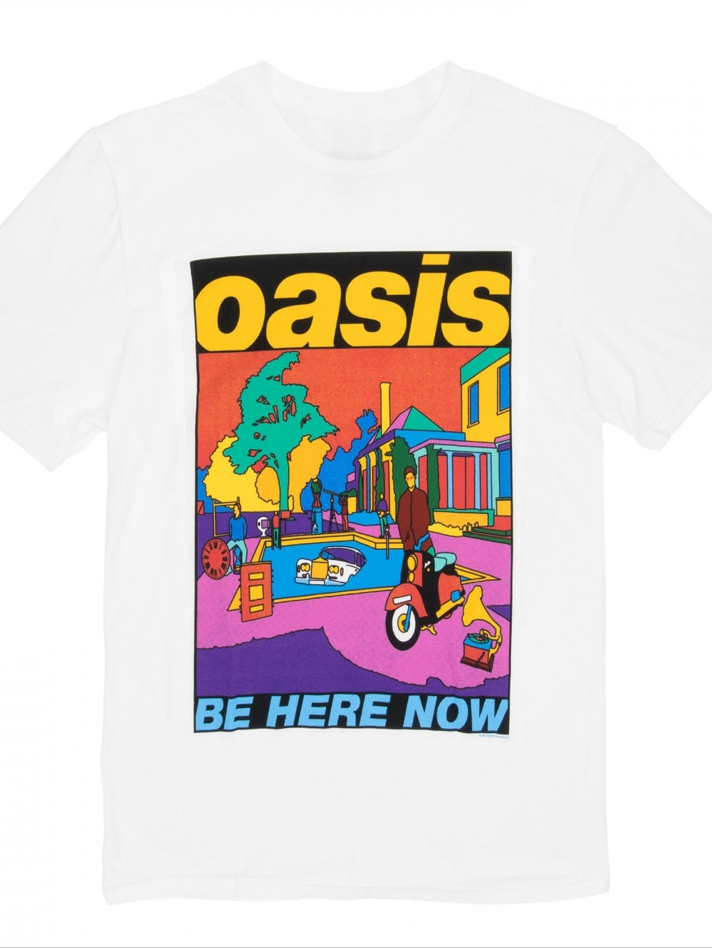 Oasis "Be Here Now" White Graphic T-Shirt NWOT